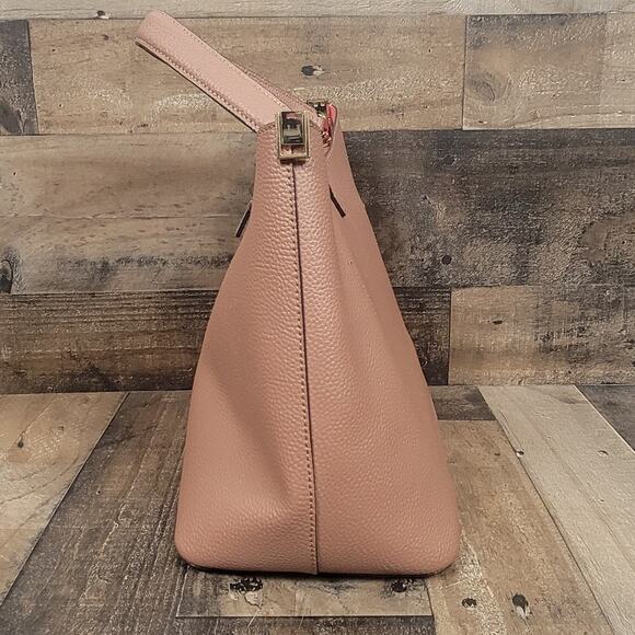 Kate Spade Bag New York Leonard Street Mariel Bucket Shoulder Purse Brown Blush - Picture 5 of 12